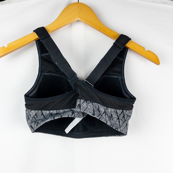 Victoria's Secret VS Sport Padded Adjustable Racerback Sports Bra Black Gray - Picture 2 of 6